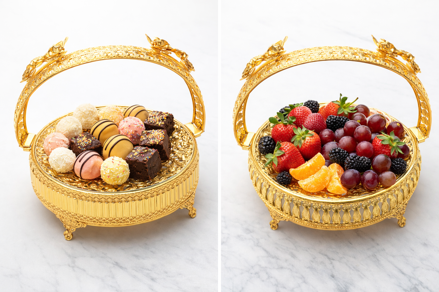 Golden Serving Dish