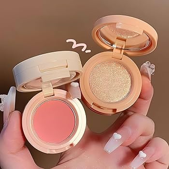 3 in 1 face blusher + highlihger with mini compact palette